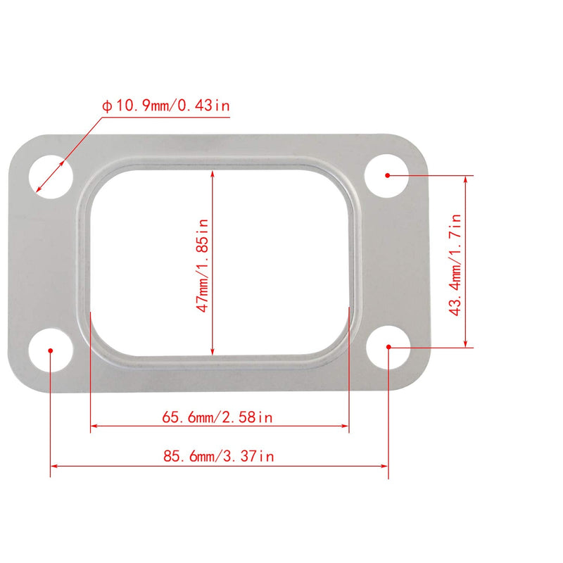 PTNHZ 5 Pcs Stainless Steel Turbo Turbine Inlet Manifold Gasket for T3 T34 T35 T38 GT35 GT35R 4801