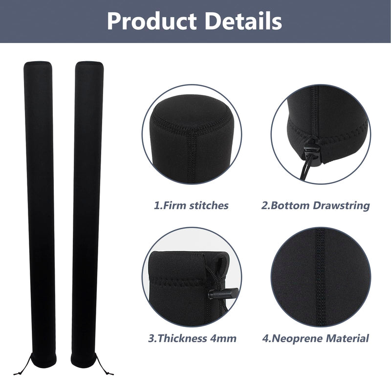 Boat Trailer Guide Pole Cover, 2 Pcs Neoprene Heavy Duty Marine Trailer Guide Protective Cover for Jet Ski Boat Sailboat Trailer 48 Inch
