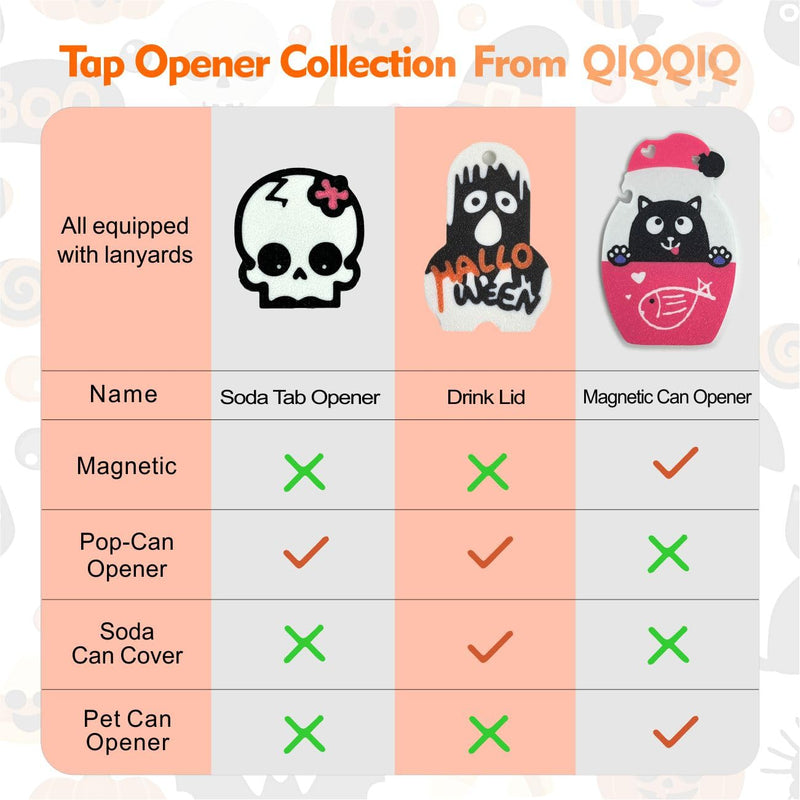 Pull Tab Opener for Food Cans Fridge Magnets Tab Openers for Seniors Cute Cat Dog Food Can Opener Tool for Long Nails Arthritis Sore Hands Dog