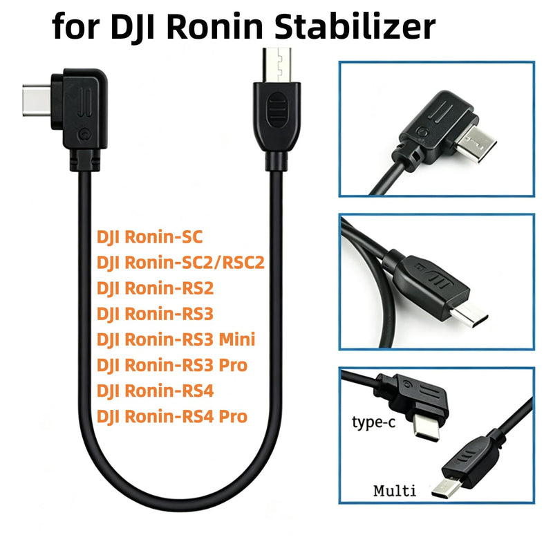 USB-C to Multi Camera Control Cable for DJI Ronin SC/SC2/RS2/RS3/RS4/RS4 Pro, Compatible with Sony A7/A7R/A7S Series, 13.8in | Connect the stabilizer to the camera to keep the camera steady and achieve better results.