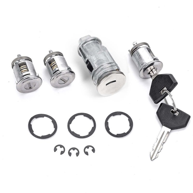 Ignition Switch Lock Cylinder with Door Lock & Keys Fit for Jeep Wrangler TJ Cherokee XJ 1998-2001 Replaces# 5003843AB, 4746311, 703719, 68001713AA For Wrangler TJ 1998-2001