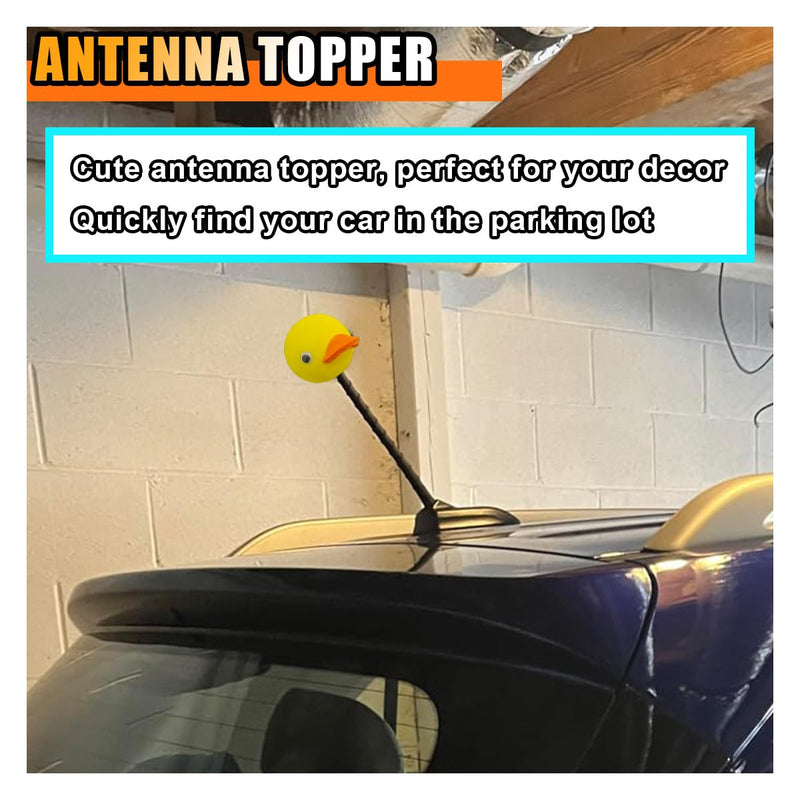 Duck Car Antenna Topper, Cute Duck Automotive Antenna Ball, Easy to Find Car in The Parking Lot, Universal Car Exterior Accessories for Vehicle Truck SUV(Duck) Yellow