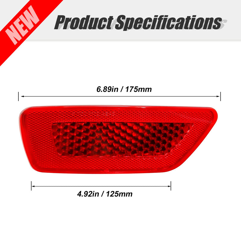57010721AC Rear Bumper Trim Reflector Lights Replacement for Jeep Grand Cherokee Dodge Journey 2011-2021 Rear Left Side