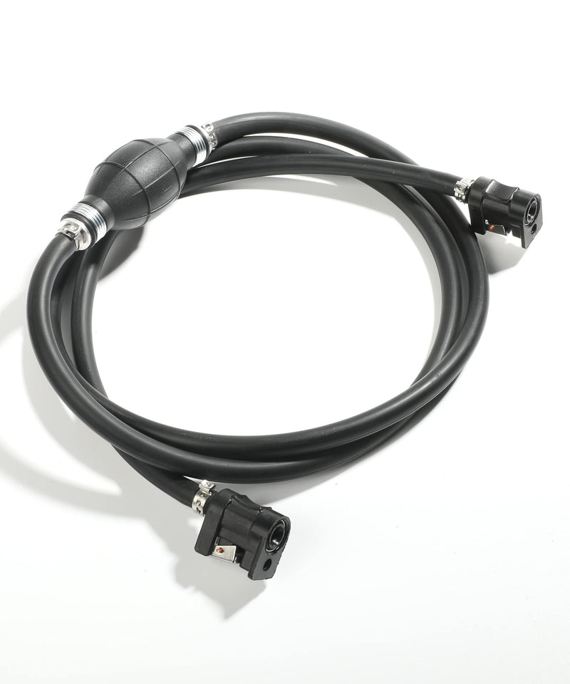 6FT Boat Motor Fuel Line Hose with Primer Bulb Steel Hose Clamps,Universal ID 5/16" Boat Fuel Line Assembly Kit,Compatible with Outboard RVs Tractors Caravans Boats Fuel Line