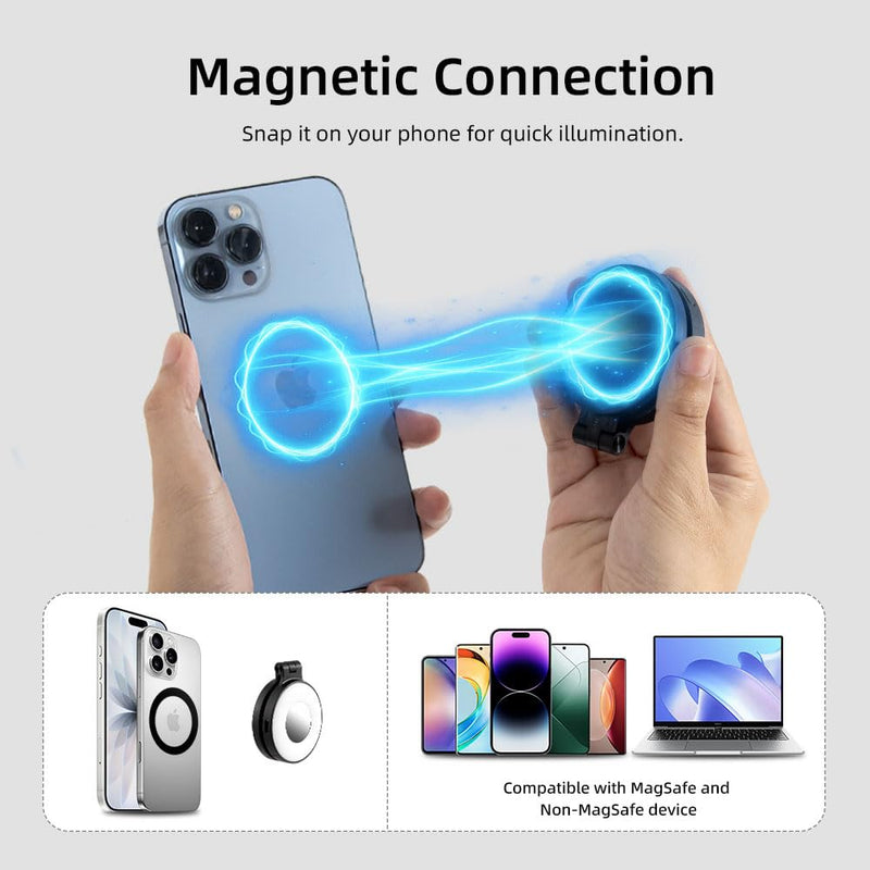 Magnetic Selfie Light, Cell Phone Light Compatible with Selfies,Computer, TikTok,Laptop, Webcam, Video Recording