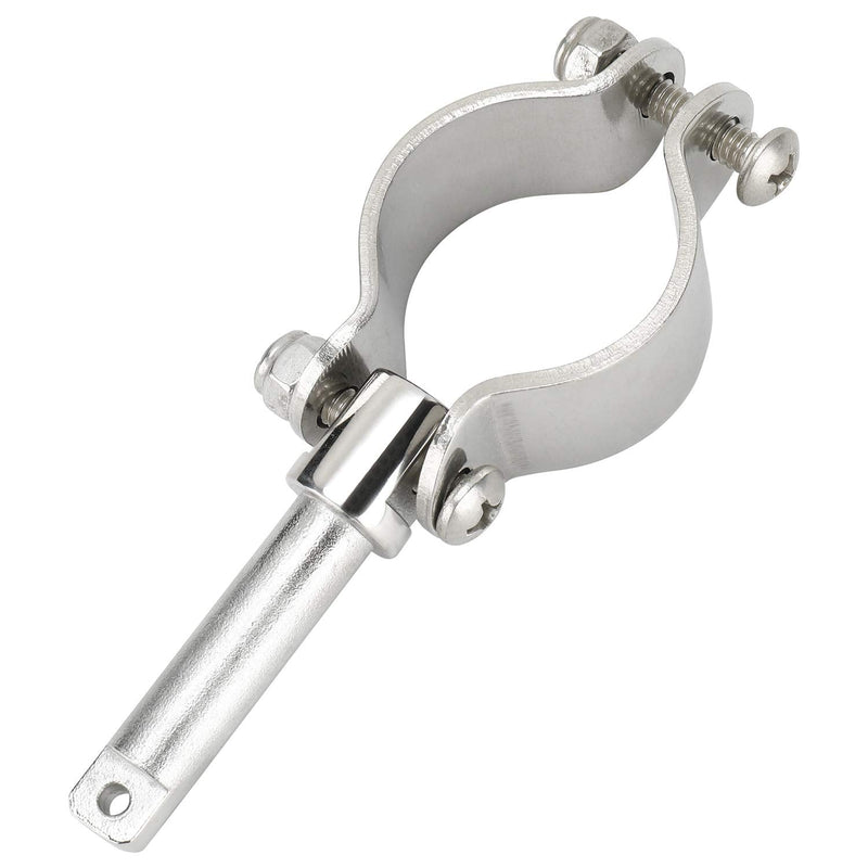 NovelBee 2 Pack of 316 Stainless Steel Clamp on Oarlocks or Rowlocks,1-5/8" Tube ;5.3" Length