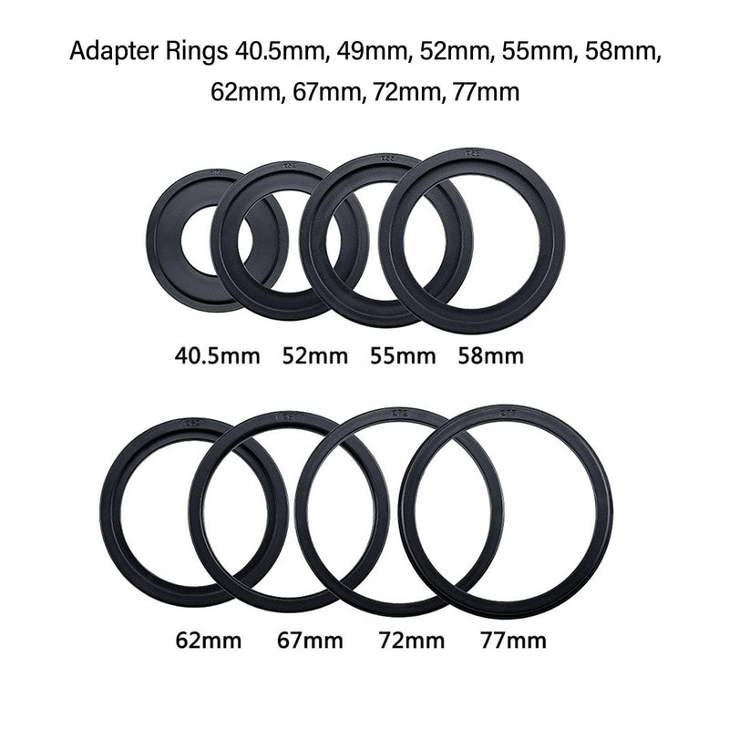 48 Macro LED Flash Light with LCD Display Power Control, 4 Lighting Modes, 7 Level Brightness Adjustments, Flash Light with Adapter Rings and Flash Diffusers for DSLR Cameras