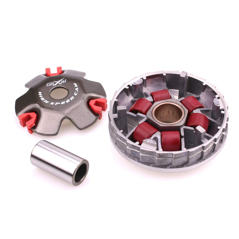 Glixal ATKS-041 High Performance Racing Variator Kit with 6.5 gram Roller Weights for Chinese Scooter Moped ATV 4-Stroke GY6 50cc 80cc 100cc 139QMB 139QMA Engine Front Clutch