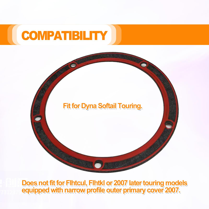 stymart 5 Holes Twin Cam Derby Cover Gasket Compatible withHarley Touring Dyna Electra Glide Softail Fatboy FXD 1999-2016 25416-99X. (1 pcs)