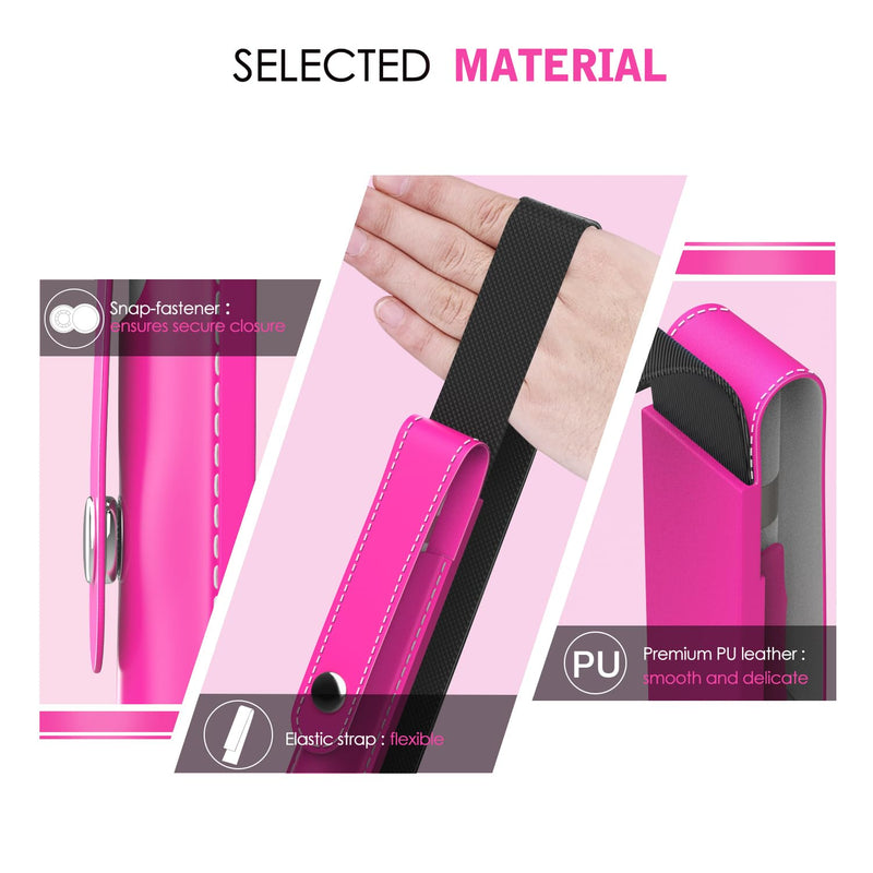 MoKo Case Holder for Apple Pencil Pro/Apple Pencil 1st/2nd Generation,Elastic Detachable Pencil Pouch Fit iPad 10th Generation 2022/iPad 9th/8th/7th Generation 10.2",iPad Air 5/4 10.9", Pitaya Red