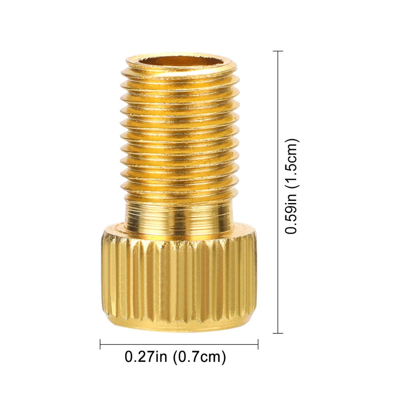 4pcs Presta to Schrader Bike Valve Adaptor, Aluminum Alloy Adapter Converter Bicycle Valve 4 Pcs