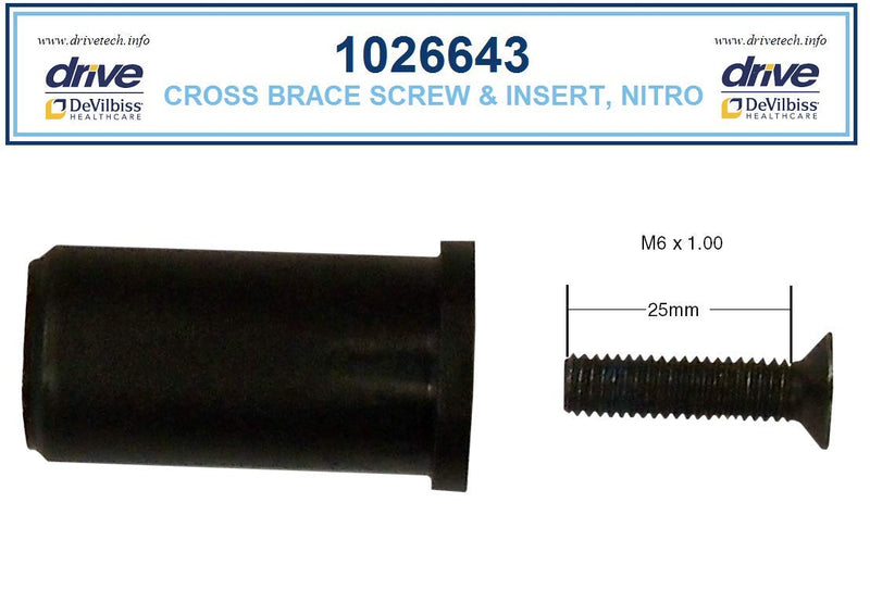 Drive Nitro Replacement Part 31. Cross Brace Screw & Insert - 1026643-1 Each