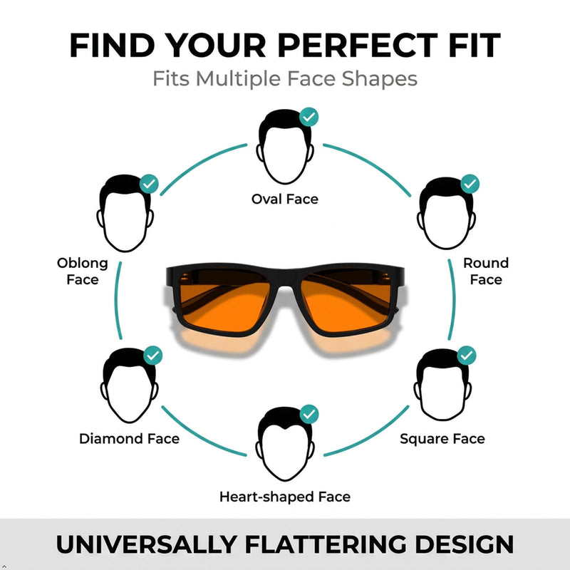 Eyekepper Amber Blue Light Blocking Glasses, Orange Tinted Lens Men Women | Green/Bluelight Blockers for Gaming/Sleep, Computer Screen Glare Blocker, Metalless Stylish Design, Screwless Spring Hinges Black