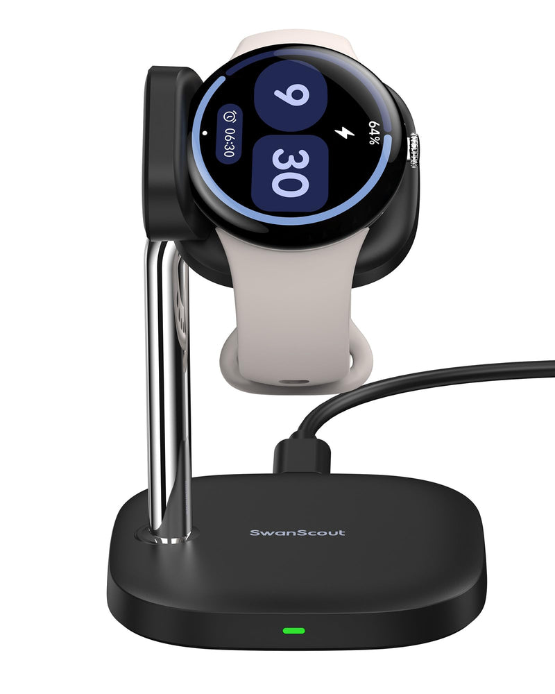 SwanScout Charger Stand for Pixel Watch 4, Fast Charging | for Google Pixel Watch 4 (41mm/45mm), SwanScout 505G4 (No Adapter)