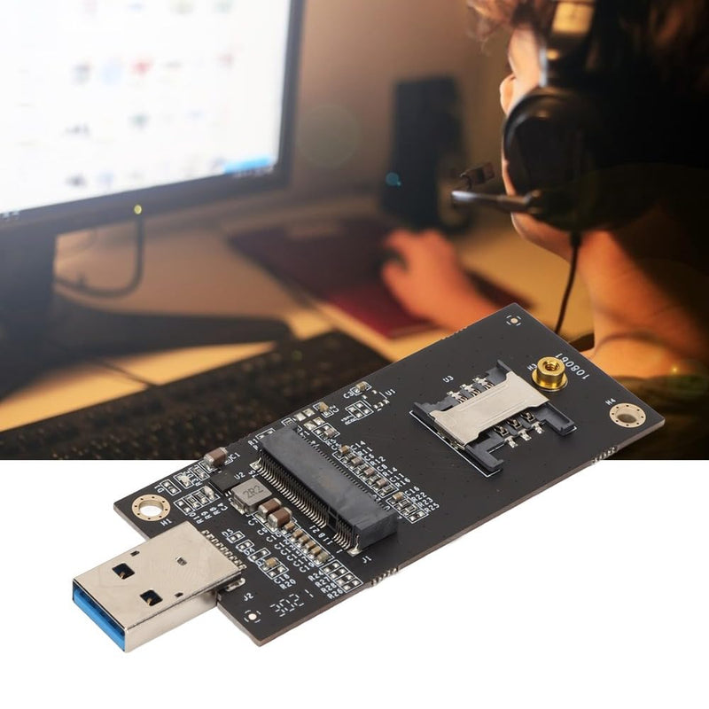 NGFF to USB 3.0 Adapter with SIM Slot – Plug and Play M.2 Card Reader for Windows for Linux, 30×42 Key B WWAN LTE Support