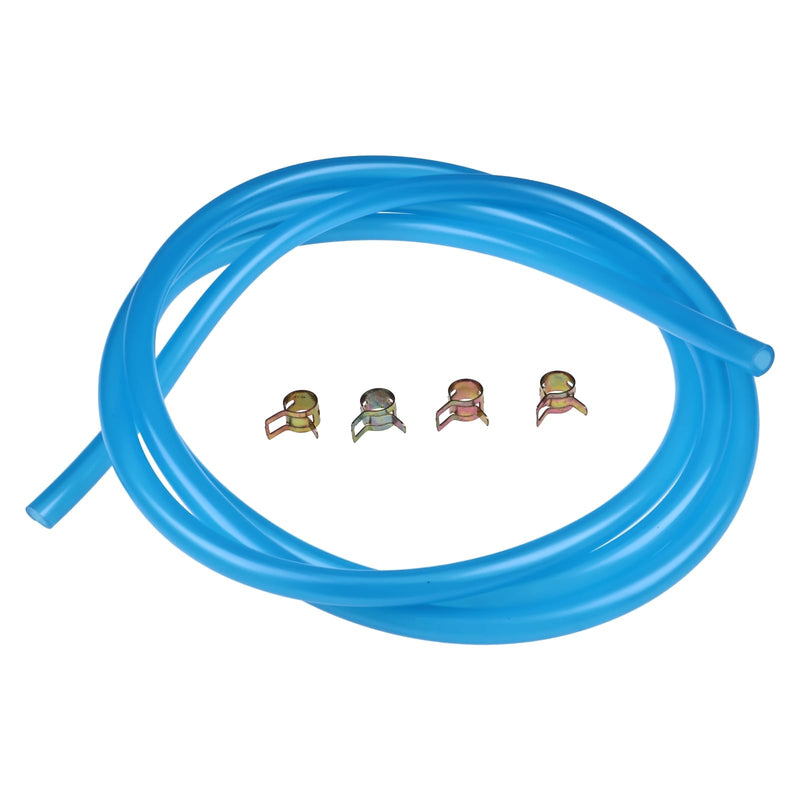 ZTUOAUMA 7' Long 1/4'' ID 3/8'' OD Blue Fuel Line Kit with Clamps Compatible with Small Gas Diesel Powersports Generators Engines Snowmobile Dirt Bike Quad Motorcycle Go Kart Golf Cart