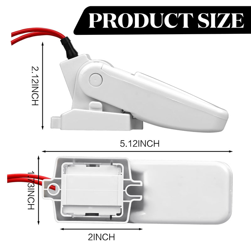 Landhoow Automatic Boat Bilge Pump Float Switch, 12v 24v 32v Bilge Float Switch Moisture Tight Seals for Automatic Electric Water Pump Accessories Ignition Protected 2 White