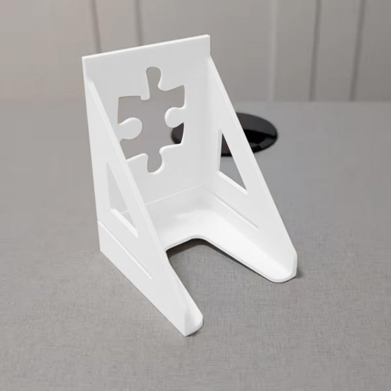 Adjustable Puzzle Easel Stand, Foldable Yellow Display Holder for Tablet Plate Book, Non-Slip Base, Hands-Free (Yellow)