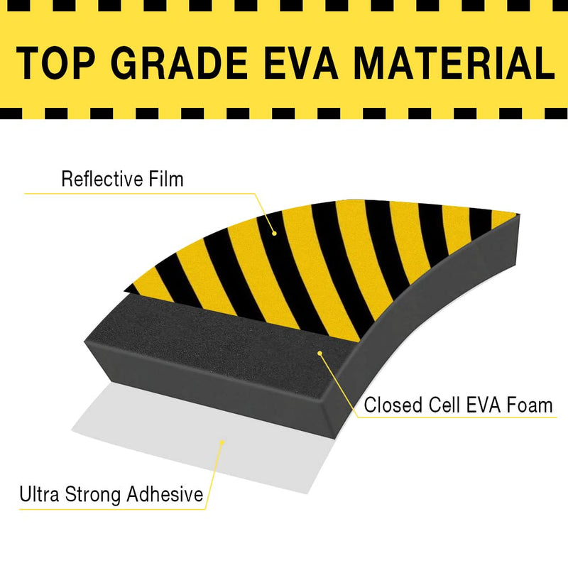 GUEQUITLEX Garage Wall Protector Foam Wall Corner Guard for Parking Garages - Wall Edge Protector Protect Your Car - Garage Wall - Wall Corner Edge and Bumpers Corner Guards Yellow 4 pack