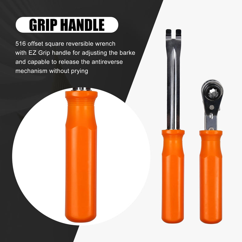 RYANSTAR RACING 2-Piece Automatic Slack Adjuster Release Tool Set for Air Brake System Adjustment - Includes Fork End Release Tool and Double Square Ratcheting Wrench Slack adjuster tools
