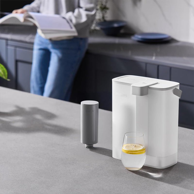 PHILIPS 2 Pack Pro Filter Cartridges ADD569, Replacement Filter Cartridges for Instant Water Filter Pitcher ADD5902 ADD5903 ADD5912 ADD5913, Reduces 57 impurities & 99% of Lead, 1 Filter for 6 Months 2 Pro Filter