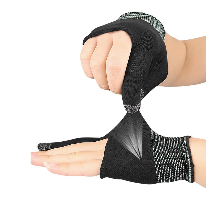 2 Pairs Finger Gloves for Gaming, Thumb Sleeves Mobile Gaming, | with Elastic Breathable Design Lightweight Comfortable Gloves for Esports and Billiards