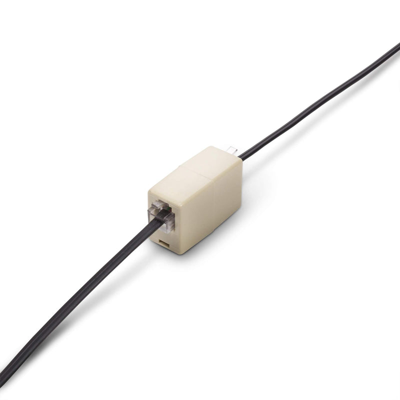 THE CIMPLE CO Phone Line Cord 50 Feet - Modular Telephone Extension Cord 50 Feet - 2 Conductor (2 pin, 1 line) cable - Works great with FAX, AIO, and other machines - Black 50 Feet Cord (15 Meter)