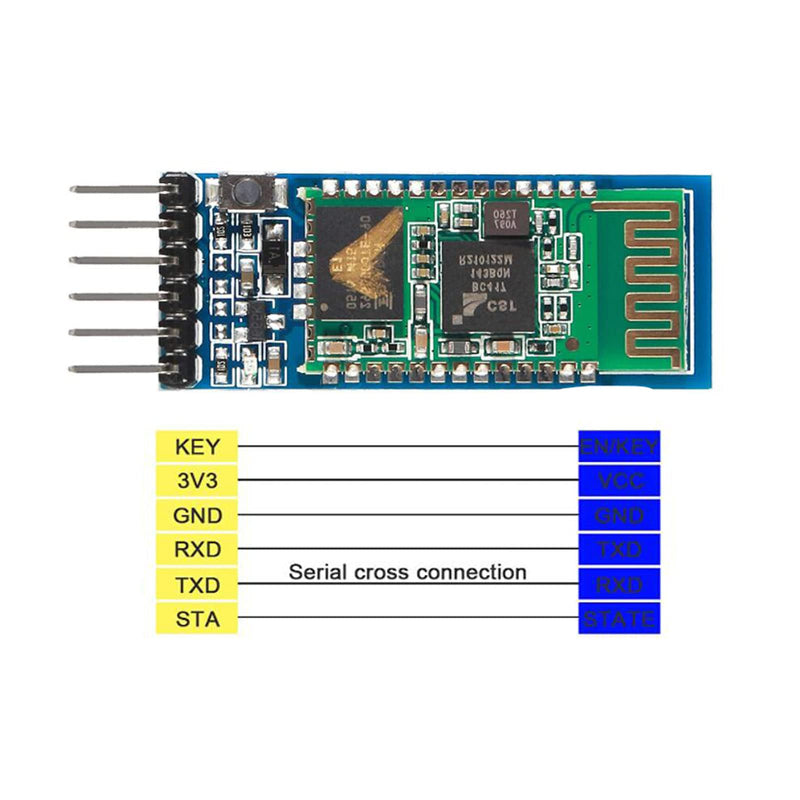 4pcs HC-05 Wireless Bluetooth RF Transceiver Master Slave Integrated Bluetooth Module 6 Pin Wireless Serial Port Communication BT Module
