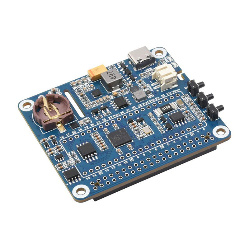 Power Management HAT for Raspberry Pi Series Board, Onboard RTC & Buck-Boost DC Chip,Supports Charging and Power Output at The Same Time
