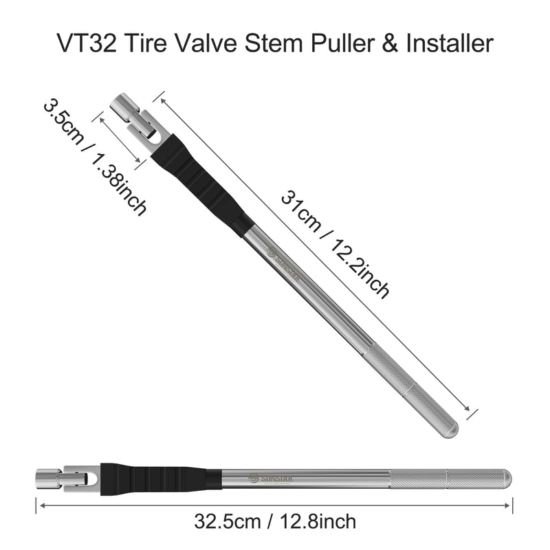 SUNSOUL Tire Valve Stem Puller, Installer with Rubber Boot, Tire Valve Stem Removal Tool VT32