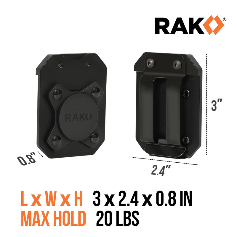 RAK Magnetic Tool Holder for Belt - 20lbs Strong Clip-On Belt Magnet Holster, Heavy Duty Belt Clip Tool Pouch Accessory for Hammer, Screw Driver, Pliers, Screws & Nails and Hardware Holder