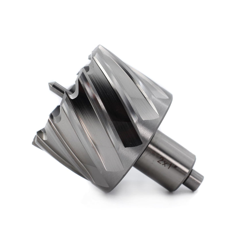 2" Annular Cutter 1" Depth OSCARBIDE 3/4" Weldon Shank Mag Bit | 2-Flat Shank Design | Includes Pilot Pin | HSS Steel Body | Burr-Free Holes | Rapid Chip Removal | Precision Ground Edges