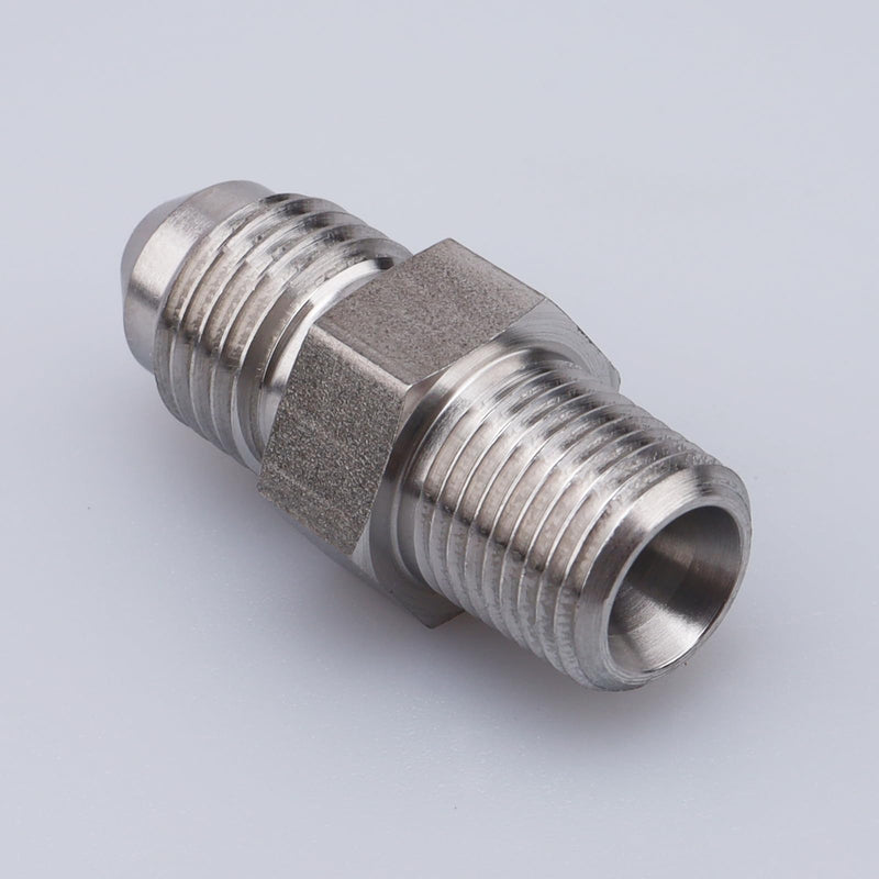 Male 1/8" NPT to -4 AN Flare Adapter Straight Stainless Steel 4AN to 1/8 NPT Natural