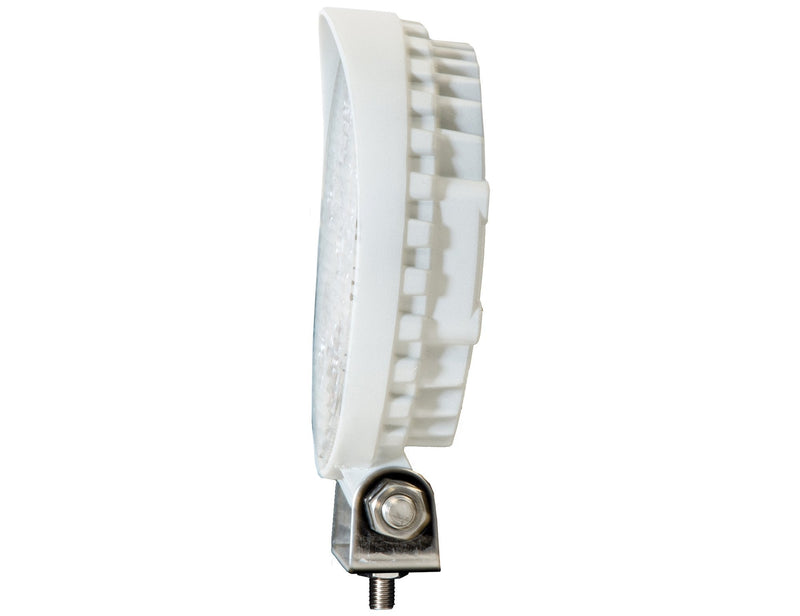 Buyers Products 1493215 LED Flood Work Light w/White Housing, 6 LEDs, 1,350 Lumens, 36" Lead With Blunt Cut Connection, Flood Light For Trucks, Trailers, ATVs, RVs, UTVs & More Clear White Housing