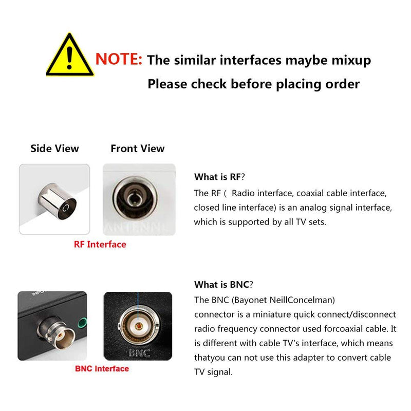 HDMI to BNC Converter Adapter - HD Digital Video in Female BNC Coax Connector Composite Box w/ 3.5mm Audio Out for PS3 PS5 DVD DVR Security Camera CVR CCTV Image Coaxial Analog CVBS Signal Monitor TV