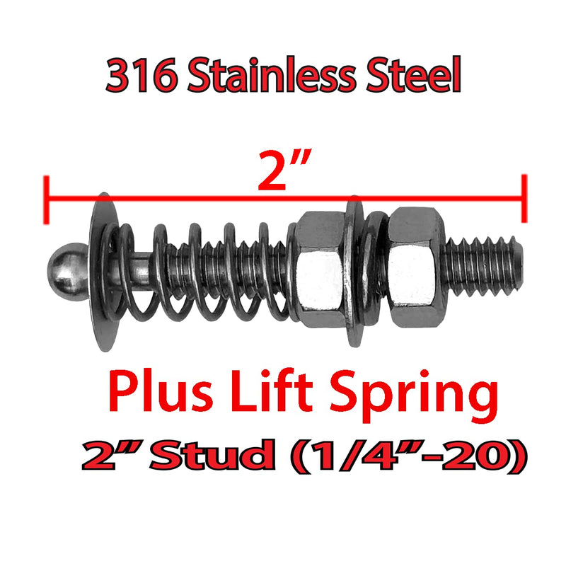 Polished Stainless 1.00""& 2"" Stud Pro Series USA Made Polished Stainless 1.00" & 2" Stud