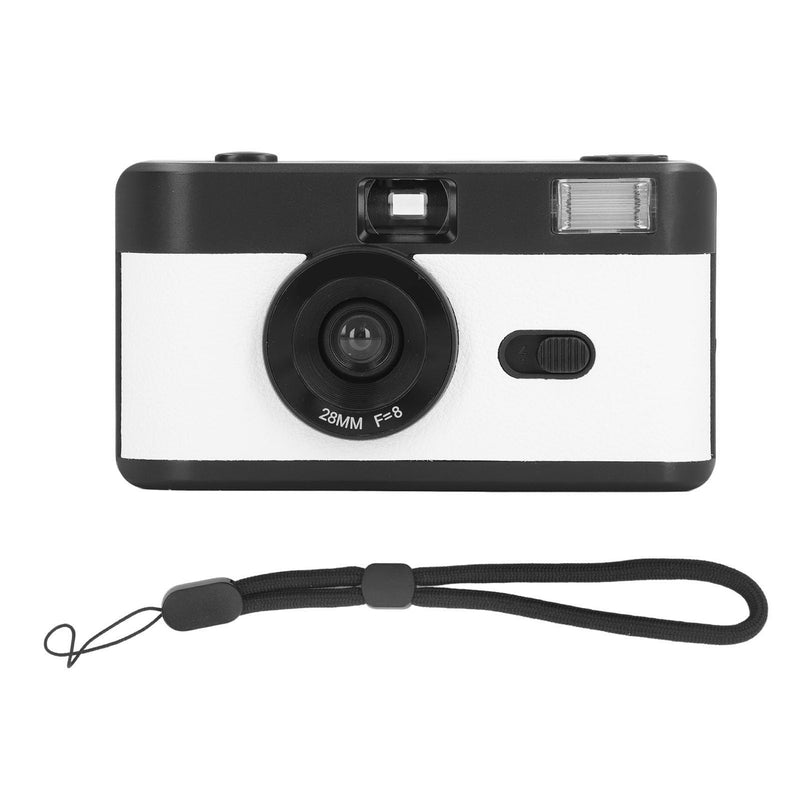Film Camera 35MM, Reusable with Flash, Supports 135 or 35MM Black and White or Color Film, 28MM F/8 Lens, 1/120s Shutter Speed