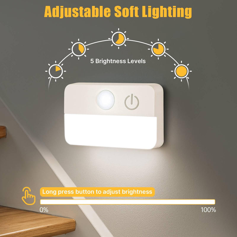 16 Pack Motion Sensor Stair Lights for Indoor, Wireless RGB Battery Operated Night Light, Led Stick On Hallway Closet Under Cabinet Stairway Automatic Lamp for Bedroom Kitchen Bathroom RGB, Battery Operated 16 Pack
