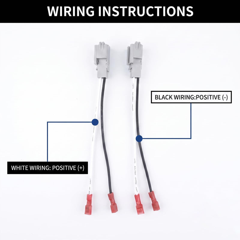4PCS Car Front and Rear Tweeter Speaker Wiring Harness, Plug and Play Speaker Connector for Aftermarket Audio Upgrade, Compatible with 2021-2024 Bronco and Maverick