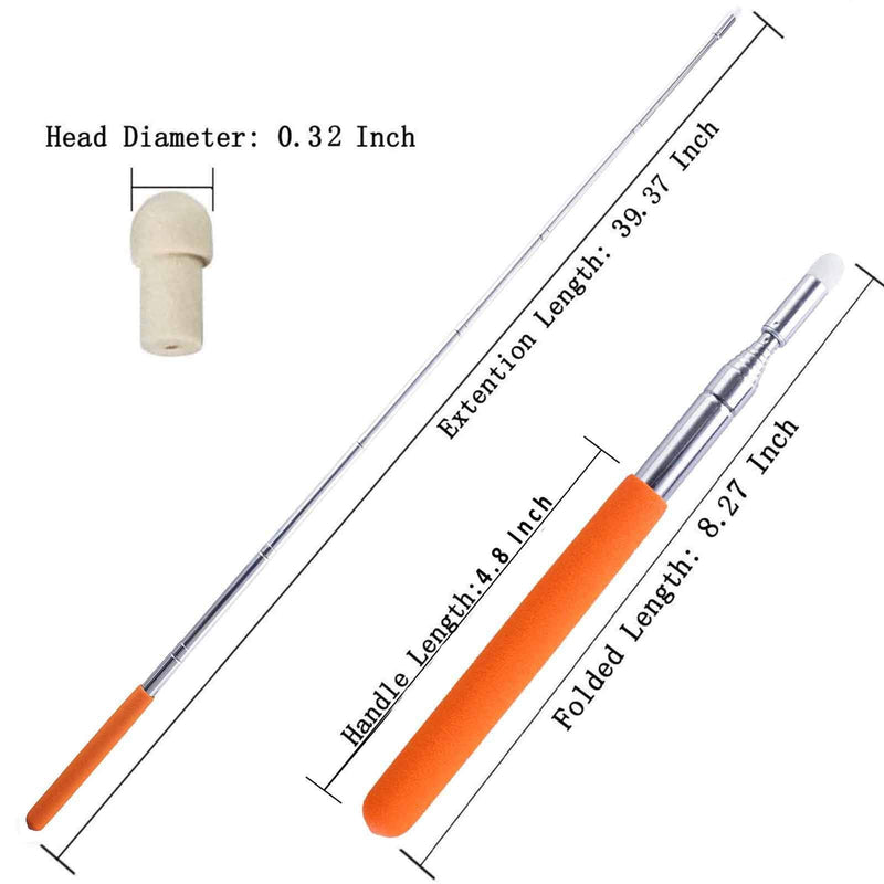 Pointer Sticks,Extendable Pointer,Hand Pointer for Classroom,Classroom Pointer for Teacher,Telescopic Teacher Pointer Retractable Pointer Hand Pointer for Kids Whiteboard Pointer (Orange) Orange