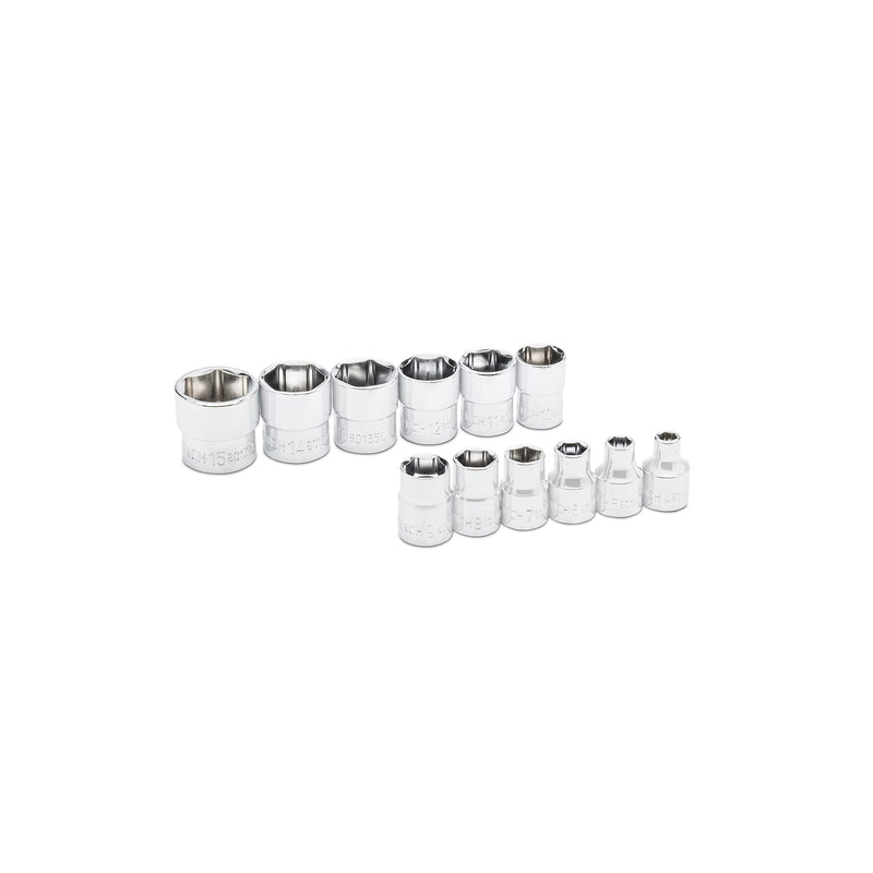 GEARWRENCH 12 Piece 1/4" Drive 6 Point MM Stubby Socket Set - 81394