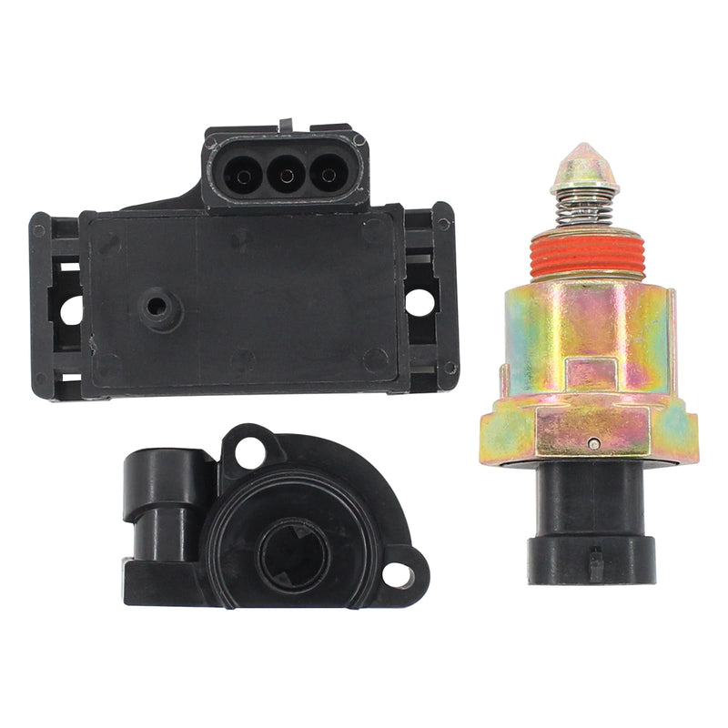 MOTOKU IACV Idle Air Control Valve MAP Manifold Absolute Pressure and TPS Throttle Position Sensor for Chevy for GMC S10 C/K1500 2500 3500 Suburban G10 G20 Yukon Sonoma 1991-1995