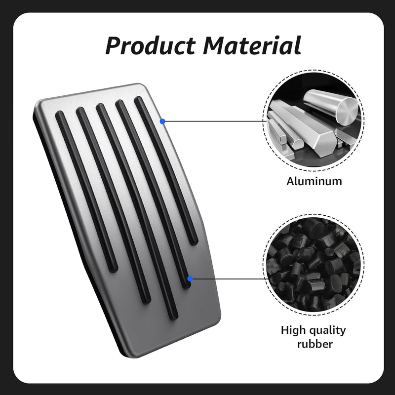 Topfit for Tesla Model Y Model 3 Performance Pedal Pads Cover Foot Aluminum Non-Slip Pedals Accessories 2017-2025 Upgrades