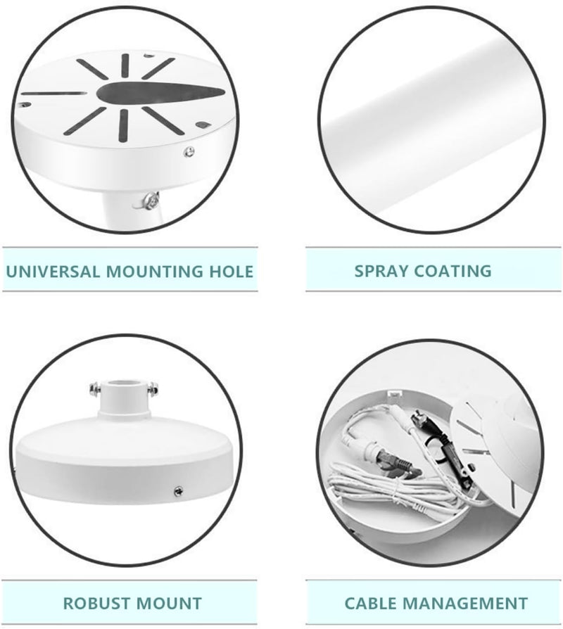 11.8"-23.6" I-Shapped Telescopic Adjustable Camera Mount Bracket, Heavy Duty Metal Wall Ceiling Mount for Dome CCTV Security Cameras, Universal Surveillance System Holder