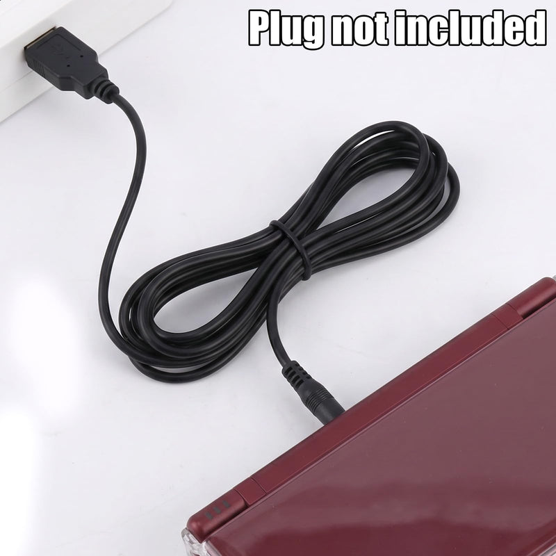 Protective Shell Cover Case & USB Charging Cable for DSi XL | Transparent, Crystal Clear Case with 1.2m/3.94ft Fast Charging Cord, Scratch-Resistant Accessories