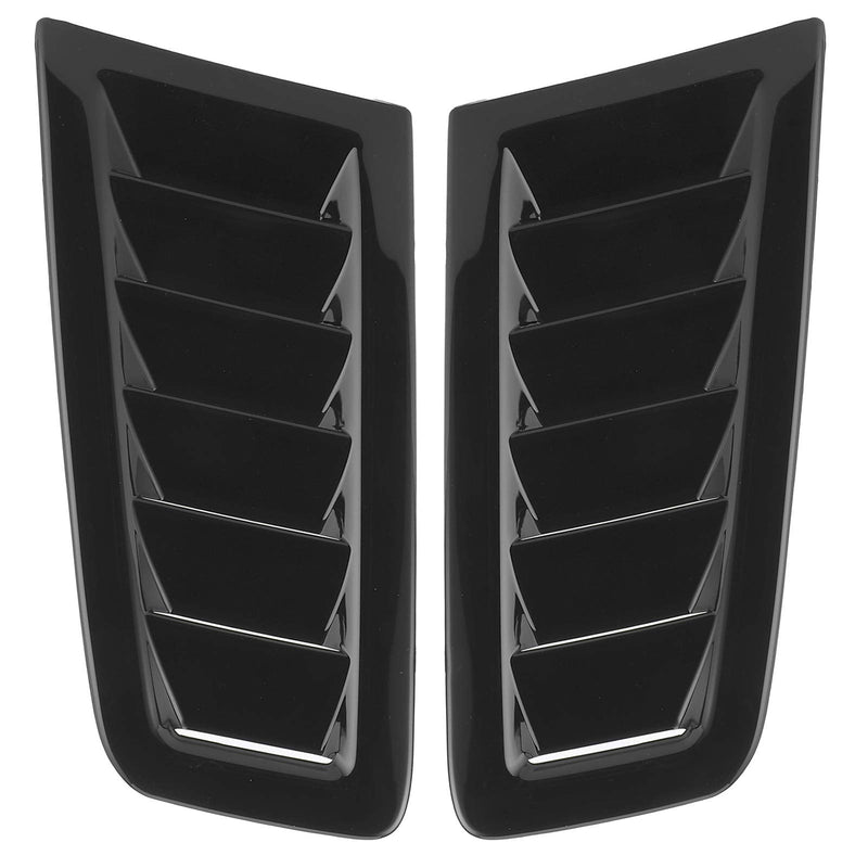Car Bonnet Vents, 2 Pack ABS Plastic Auto Hood Vent Cover Universal Bonnet Vent Scoop Kit Car Hood Vent Modified Accessory Car Exterior Decorative Parts Fit for Focus RS MK2 (Glossy Black) Glossy Black