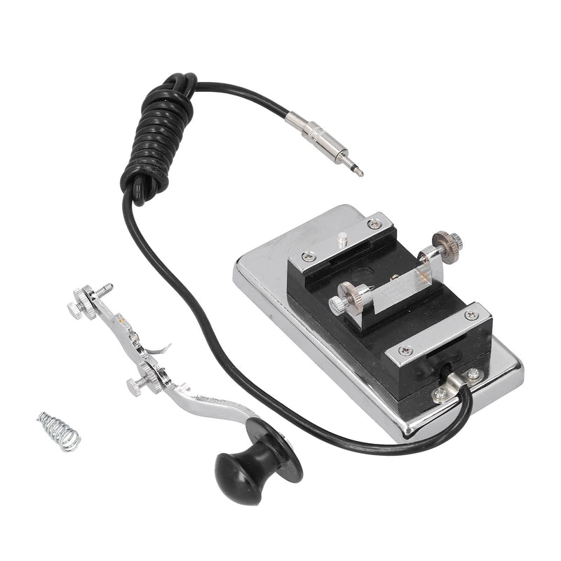 Morse CW Telegraph, Professional Morse CW Telegraph Straight Key, Stainless Steel CW Telegraph, Morse Communication,HY‑K4,
