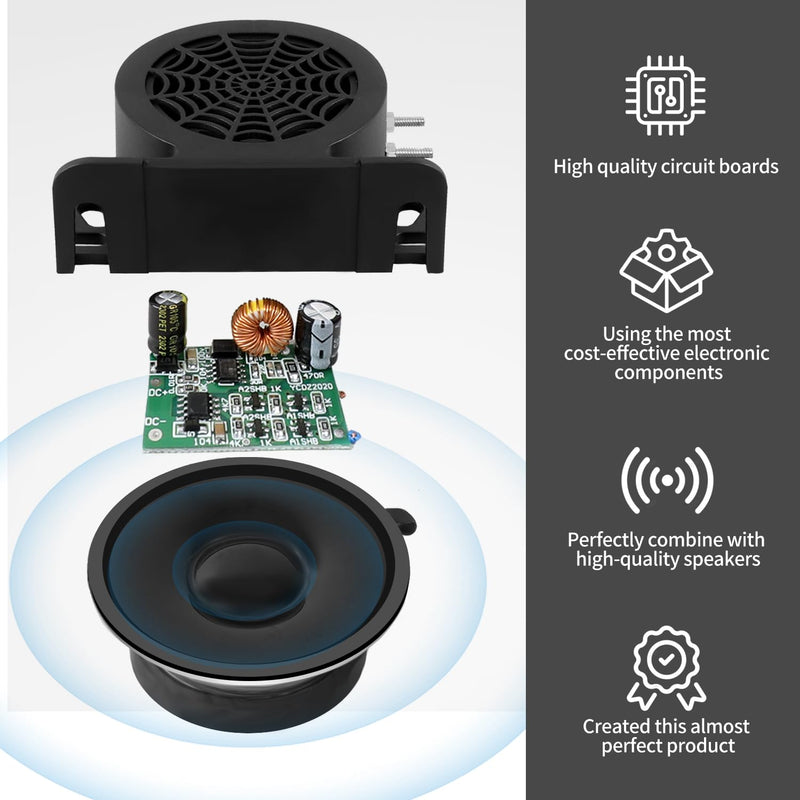 MIRKOO Backup Alarm 110dB 12V-80V DC Waterproof Industrial Heavy-Duty Backup Reverse Warning Alarm with Super Loud Beeper Tone for Truck Van Freight Car Lorry Heavy Vehicles (110dB-1PC) 110dB-1PC