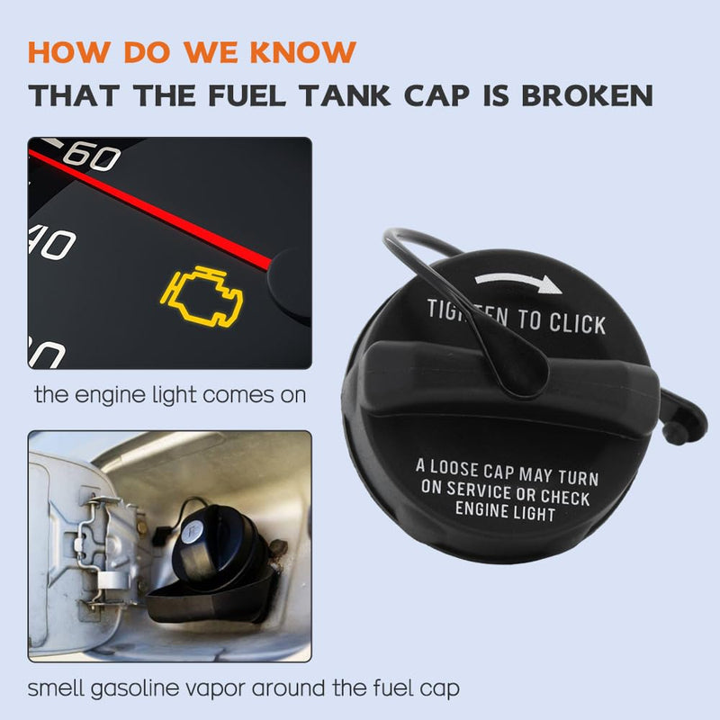 Fuel Tank Cap Gas Cap Compatible with 2003-2018 Jeep Wrangler JK, 2001-2019 Grand Cherokee,1998-2017 Town and Country 2000-2020 Ram 1500 2500 3500 Replaces 52100552AG 52030387AB 52030387AA