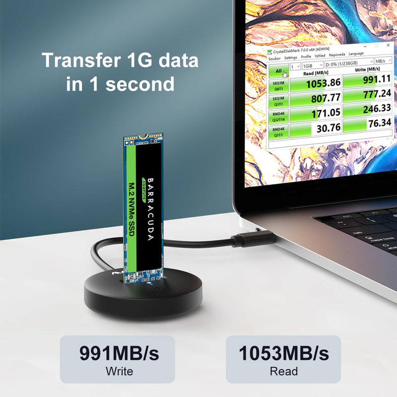 MAIWO Dual Bay Raid Enclosure-Tool-Free NVME Dock